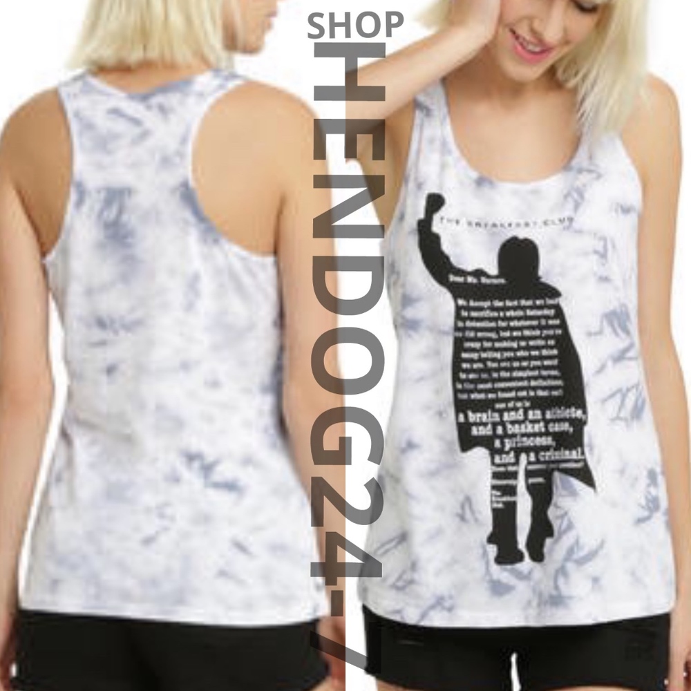THE BREAKFAST CLUB BENDER SILHOUETTE TIE DYE TANK